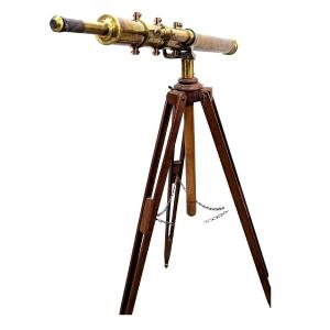 Astronomical Telescope, Late 19th/early 20th Century, Made Of Brass