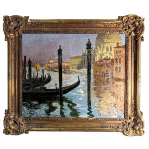 Louis Abel Truchet La Salute Seen From The Canal In Venice