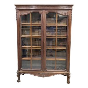 Transition-style Bookcase In Solid Mahogany