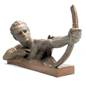 Man With Bow Italian Terracotta Cipriani Art Deco