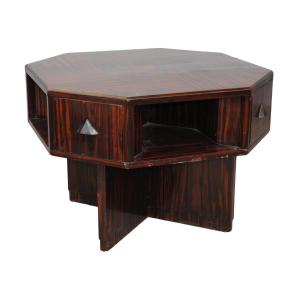 1930's Art Deco Coffee Table In Macassar