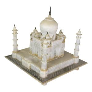 Taj Mahal Sculpture In Alabaster And Bronze