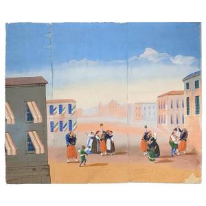 Wallpaper Marouflé On Canvas 19th Century Military Scenes