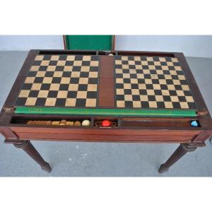 Louis XVI Style Mahogany Roulette And Games Table, 19th Century