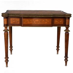Napoleon III Inlaid System Game Table, 19th Century