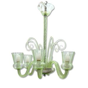 Murano Glass Chandelier Color Absynthe