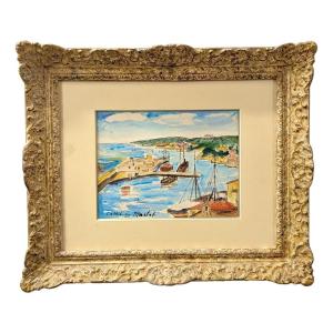 Le Port De Cassis Gouache By Elisée Maclet
