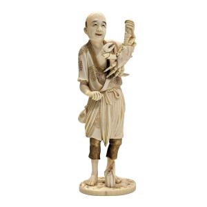 19th Century Okimomo The Crab Fisherman