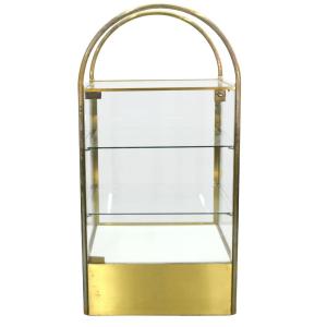Collector's Arched Brass Display Case 1970