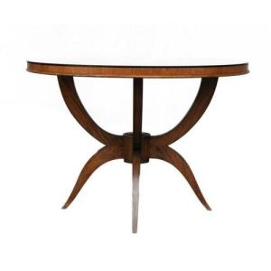 1930s Art Deco Pedestal Table, Rosewood Veneer