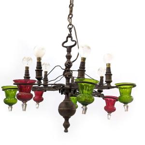 19th Century Bronze Mosque Chandelier