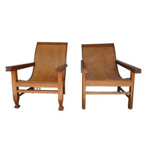 Planters' Armchairs, Late 19th Century (false Pair)