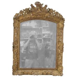 Regency Mirror In Carved And Gilded Wood 18th Century Period