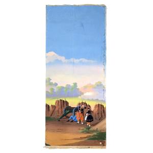 Wallpaper Marouflé On Canvas 19th Century Military Scenes