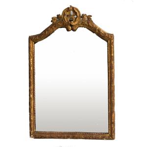 Louis XIV Style Mirror, Gilded Wood, 18th Century
