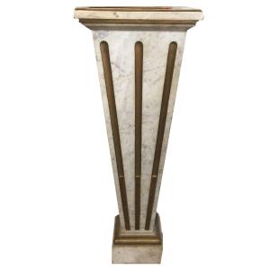 Louis XVI Style Fluted Column 19th Century Marble
