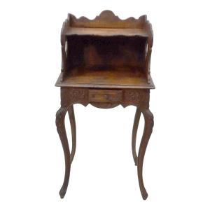 Louis XV-style Oak Bedside Table, 19th Century