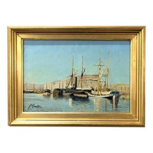 Oil On Canvas Marine By François Gautier (1842-1917)