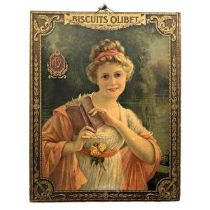 Advertising Card Cookie Factory Circa 1900 Chromolithography