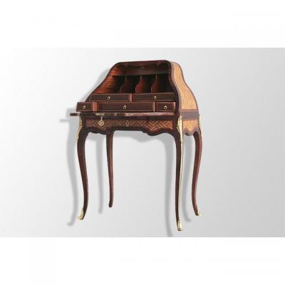 Secretary English Inlaid End XVIII