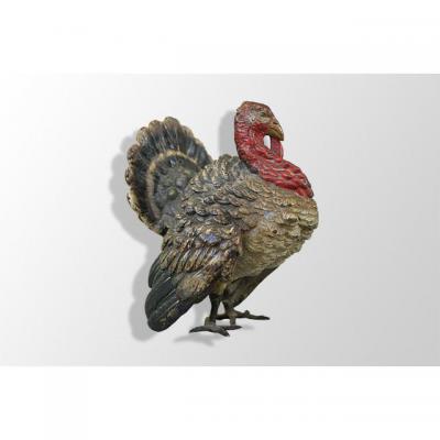 From Vienna XIX Bronze Turkey (signed)