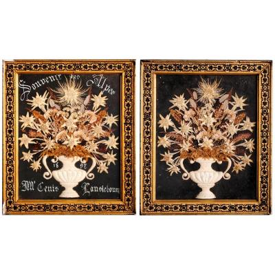 Souvenir Des Alpes Dried Flower Composition Late Nineteenth