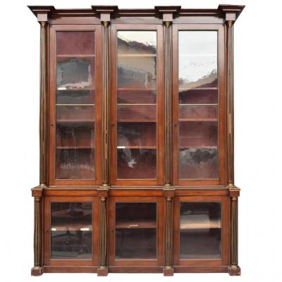   Mahogany Bookcase Louis XVI Style Nineteenth Time