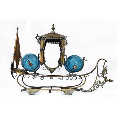 Rare Liqueur Cave Gondola Nineteenth Time Brass (incomplete)