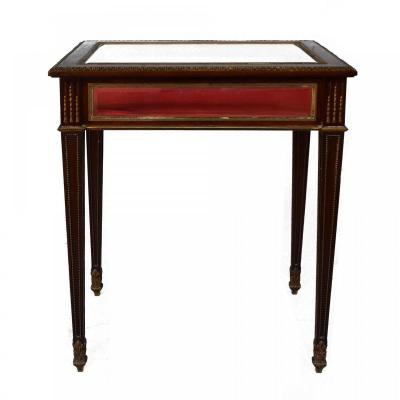 Mahogany Presentation Showcase Louis XVI Nineteenth Time