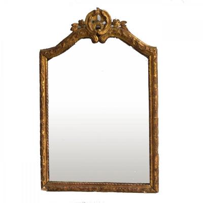 Louis XIV Style Mirror Golden Carved Wood 18th Century