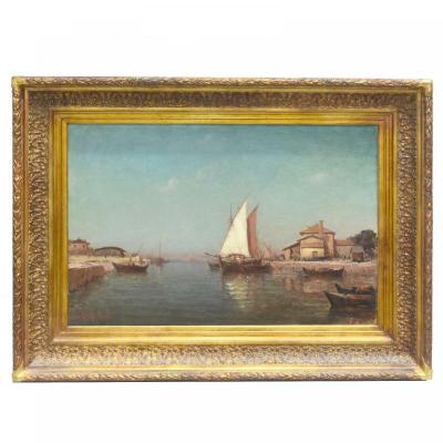 Marine Oil Painting By Charles Malfroy