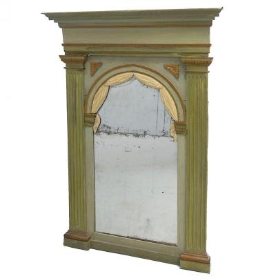 Trumeau In Lacquered And Gilded Wood XIXth