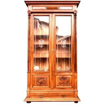 Large Renaissance Style Library In Nineteenth Walnut