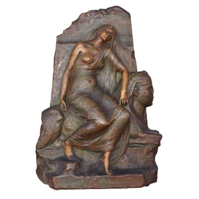 Bas Relief Bronze Legend Of The Ruins Egyptomania Levasseur