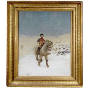 The Horseman Painting By Georges Busson Early Twentieth