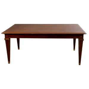 1940 Mahogany And Gilt Bronze Dining Table By Pierre Lardin