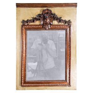 Trumeau Louis XVI XVIIIth Lacquered And Gilded Wood