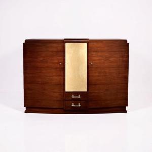 Art Deco Cabinet By Jules Leleu In Rosewood, Circa 1935