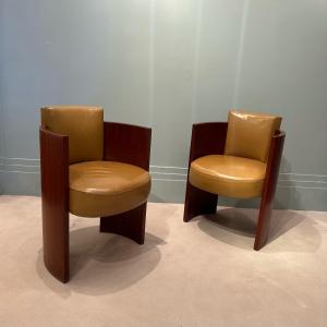 Pair Of Art Deco Armchairs Circa 1930
