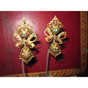 Beautiful Baroque Earrings. 18th Century Spanish Work