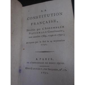 First French Constitution. 1791 With The Declaration Of The Rights Of Man,