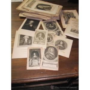 England. Iconography. 180 Portraits Of English Characters. Engravings S. XVII, XVIII And XIX