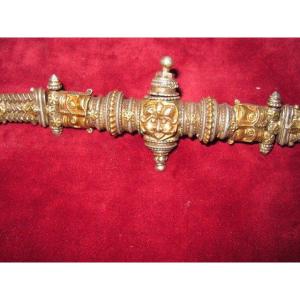 Belt In Sterling Silver And Vermeil. India Or Sri Lanka, Eighteenth Century