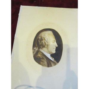 Portrait Of A Gentleman. Thumbnail Drawing In Sepia Tone Oval 8 X 6.5.