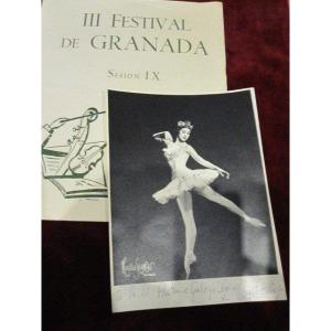 Autographed Photograph By Margot Fonteyn, With The Granada Festival Program. 1954