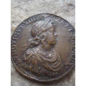 Medal Of Louis XIV And Anne Of Austria. Signed By Warin In 1645.
