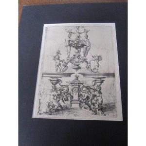 3 Architectural Prints Drawings By Wendel Dietterlin And Prints By Charles Claesen. S.xvi