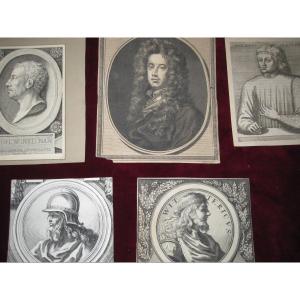 5 Engravings From The 16th To The 18th Centuries. Various Characters