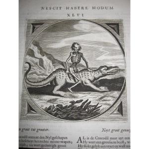Memento Mori. Two Copper Engravings From A 17th Century Book Of Emblems.