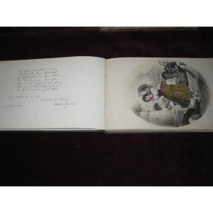 Album Amicorum. 1858-1863 With Dedications, Drawings, Engravings And Stickers